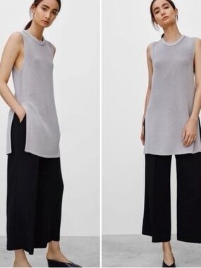 Aritzia Wilfred Lilac Ribbed Sleeveless Knit Sweater Vest XS